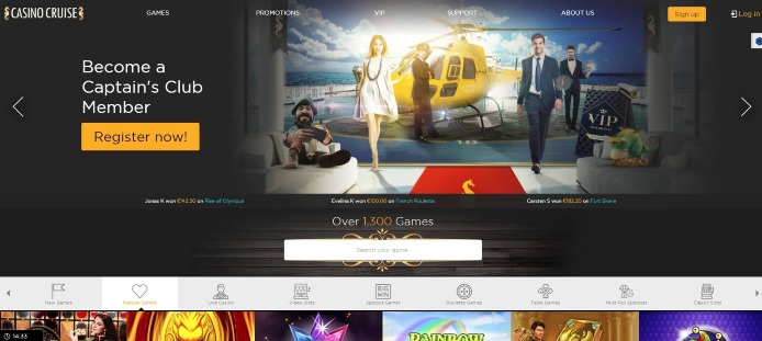Casino Cruise vous embarque pour un incroyable voyage de jeu en ligne